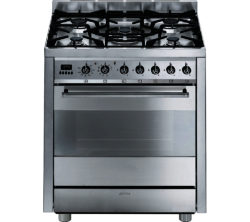 SMEG  C7GPX8 70 cm Dual Fuel Range Cooker - Stainless Steel